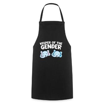 Gardien du sexe Grossesse Sexe Révéler - Tablier de cuisine - noir - Devant - AI Model Male 185 dark (185cm)