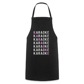 Karaoke Singer Karaoke - Kochschürze - Schwarz - Vorne - AI Model Male 185 dark (185cm)
