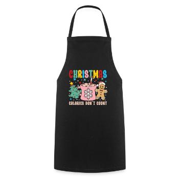 Low Carb Diet Christmas Calories Don't Low Carb - Cooking Apron - black - Front - AI Model Male 185 dark (185cm)