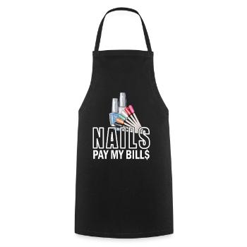 Nails Pay My Bills Manucure - Tablier de cuisine - noir - Devant - AI Model Male 185 dark (185cm)