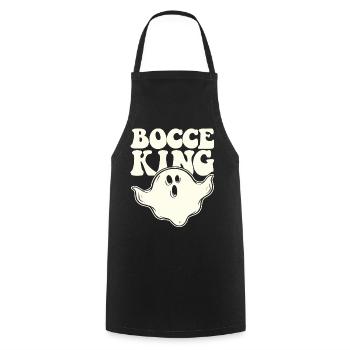 Bocce King Boules Bal Halloween Costume Boule Bocce - Tablier de cuisine - noir - Devant - AI Model Male 185 dark (185cm)