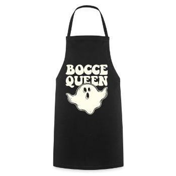 Bocce Queen Boules Bal Halloween Costume Boule - Tablier de cuisine - noir - Devant - AI Model Male 185 dark (185cm)