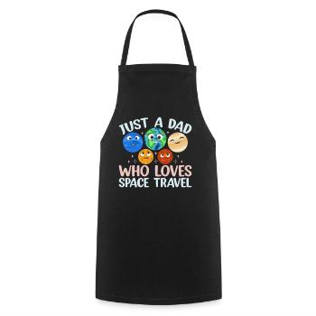 Aérospatiale - Juste un père qui aime les voyages dans l’espace - Tablier de cuisine - noir - Devant - AI Model Male 185 dark (185cm)