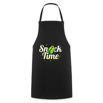 Veggie Snack Time - Vegetarian And Vegan - Cooking Apron - black - Front - AI Model Male 185 dark (185cm)