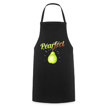 The Pear Is Pearfect For Vitamins Vegetarian And - Kochschürze - Schwarz - Vorne - AI Model Male 185 dark (185cm)