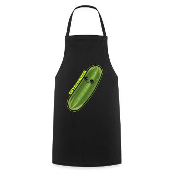 Kawaii Pickle Cute Cucumber Is A Cutecumber - Go - Tablier de cuisine - noir - Devant - AI Model Male 185 dark (185cm)