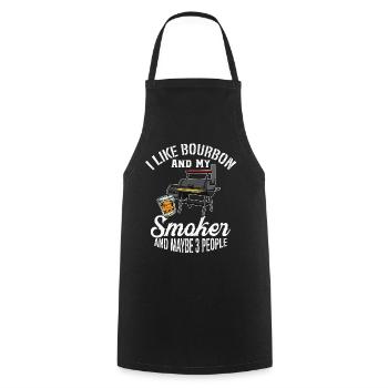 J’aime Bourbon Whisky Smoker Grill Bbq Griller - Tablier de cuisine - noir - Devant - AI Model Male 185 dark (185cm)