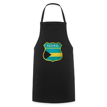 Design du drapeau des Bahamas - Tablier de cuisine - noir - Devant - AI Model Male 185 dark (185cm)