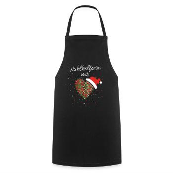 Wahlhelferin mit Herz Wahlvorstand Nikolaus - Kochschürze - Schwarz - Vorne - AI Model Male 185 dark (185cm)