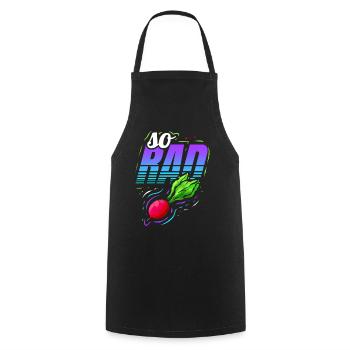 So Rad - Radis végétarien - Devenez végétalien - Tablier de cuisine - noir - Devant - AI Model Male 185 dark (185cm)