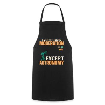 Everything In Moderation Except Astronomy - Solar - Cooking Apron - black - Front - AI Model Male 185 dark (185cm)