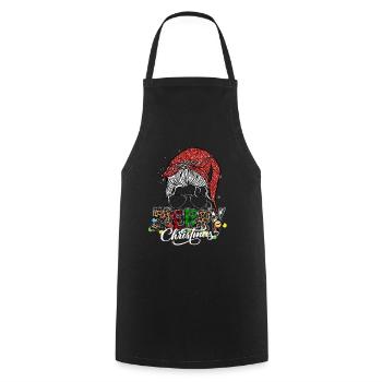 Merry Christmas Christmas Elf Outfit - Cooking Apron - black - Front - AI Model Male 185 dark (185cm)