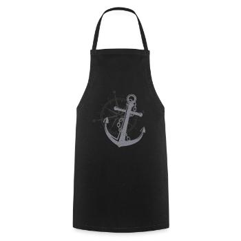 Anchor Windrose Maritime Sea Sailing - Tablier de cuisine - noir - Devant - AI Model Male 185 dark (185cm)