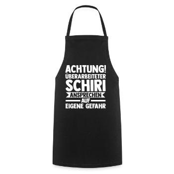 Schiri Unparteiischer Fußball Schiedsrichter - Kochschürze - Schwarz - Vorne - AI Model Male 185 dark (185cm)