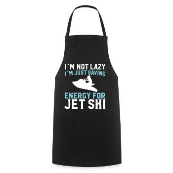 I'm not lazy I just store energy - Cooking Apron - black - Front - AI Model Male 185 dark (185cm)