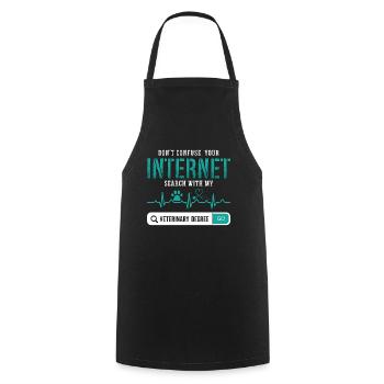 Veterinary Don't Confuse Your Animals Veterinarian - Cooking Apron - black - Front - AI Model Male 185 dark (185cm)