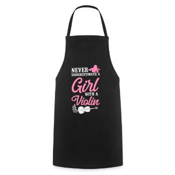 Violoniste Violoniste Fille Jamais - Tablier de cuisine - noir - Devant - AI Model Male 185 dark (185cm)