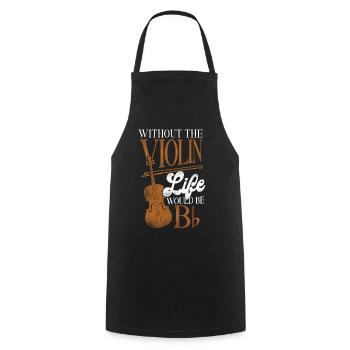 Violon Violoniste Pun Vintage - Tablier de cuisine - noir - Devant - AI Model Male 185 dark (185cm)