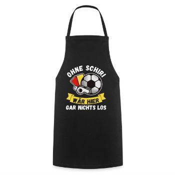 Schiri Unparteiischer Fußball Schiedsrichter - Kochschürze - Schwarz - Vorne - AI Model Male 185 dark (185cm)