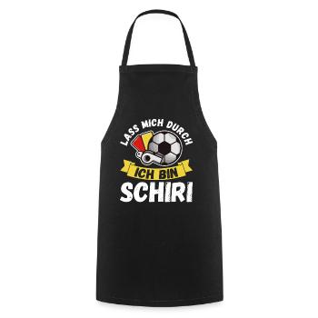 Schiri Unparteiischer Fußball Schiedsrichter - Kochschürze - Schwarz - Vorne - AI Model Male 185 dark (185cm)