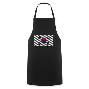 South Korea Flag - Cooking Apron - black - Front - AI Model Male 185 dark (185cm)