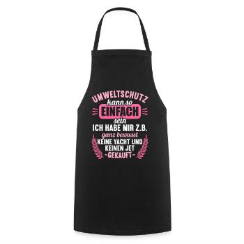 Anti Umweltschutz Parodie Umweltschutz - Kochschürze - Schwarz - Vorne - AI Model Male 185 dark (185cm)