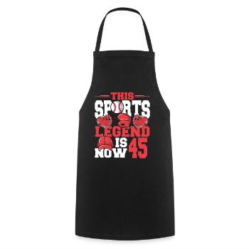 This Sports Legend Is Now 45, Baseball Game - Cooking Apron - black - Front - AI Model Male 185 dark (185cm)
