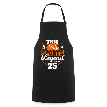 This sports legend is now 25, basketball game - Cooking Apron - black - Front - AI Model Male 185 dark (185cm)