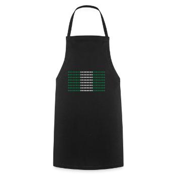 Drapeau du Nigeria - Tablier de cuisine - noir - Devant - AI Model Male 185 dark (185cm)
