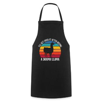 Drame Lama Je vais m’en remettre Alpaga - Tablier de cuisine - noir - Devant - AI Model Male 185 dark (185cm)