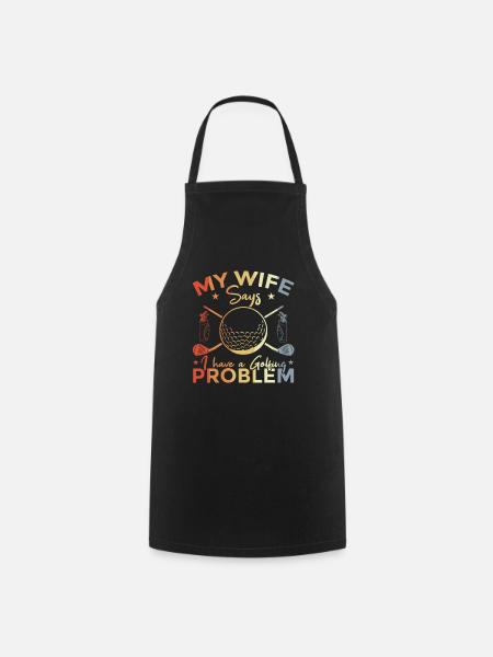 Funny Golf Quote - Cooking Apron - black