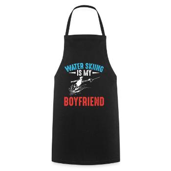 Water skiing is my friend - Waterskier - Cooking Apron - black - Front - AI Model Male 185 dark (185cm)