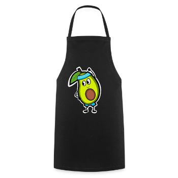 Aerobic Avocado - Cooking Apron - black - Front - AI Model Male 185 dark (185cm)