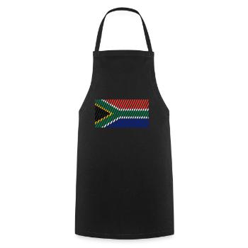 Drapeau de l’Afrique du Sud - Tablier de cuisine - noir - Devant - AI Model Male 185 dark (185cm)