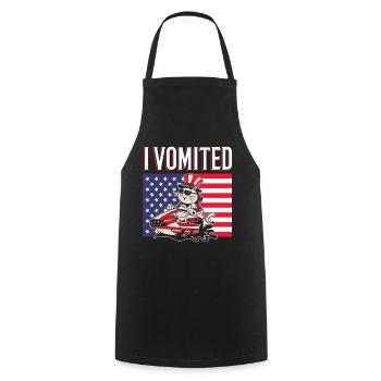 I vomited jet ski cat choice parody 4. - Cooking Apron - black - Front - AI Model Male 185 dark (185cm)