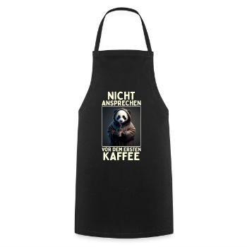 Panda Bär Nicht Ansprechen Vor Kaffee Morgenmuffel - Kochschürze - Schwarz - Vorne - AI Model Male 185 dark (185cm)