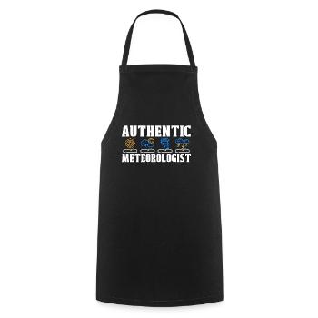 Meteorology Authentic Meteorologist Loves Forecast - Cooking Apron - black - Front - AI Model Male 185 dark (185cm)