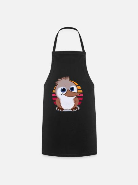 Kookaburra Zeichnung - Kochschürze - Schwarz
