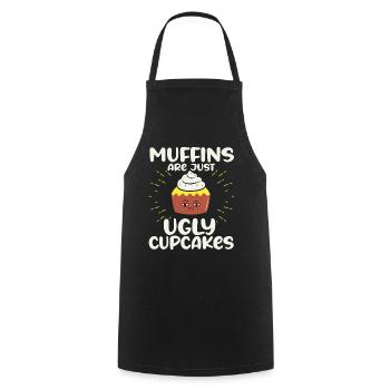 Muffins Are Just Ugly Cupcakes Kawaii Cupcake - Kochschürze - Schwarz - Vorne - AI Model Male 185 dark (185cm)