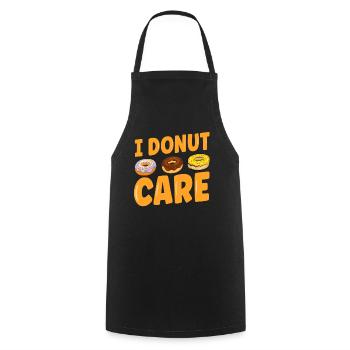 I Donut Care Drôle Donut Lover - Tablier de cuisine - noir - Devant - AI Model Male 185 dark (185cm)
