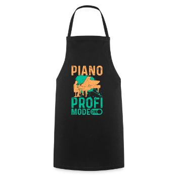 Pianist Piano Music Lover - Piano Profi Mode On - Cooking Apron - black - Front - AI Model Male 185 dark (185cm)