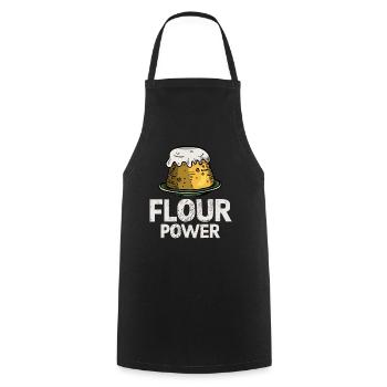 Design amusant pour Baker and Pastry Cook Flour Power - Tablier de cuisine - noir - Devant - AI Model Male 185 dark (185cm)