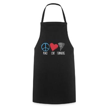 Tornadoes Peace Love Storm Chasing Tornado Chaser - Kochschürze - Schwarz - Vorne - AI Model Male 185 dark (185cm)