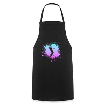 Unicycle - Cooking Apron - black - Front - AI Model Male 185 dark (185cm)