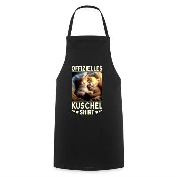 Katze Offizielles Kuschelshirt Kuscheln Katzen - Kochschürze - Schwarz - Vorne - AI Model Male 185 dark (185cm)