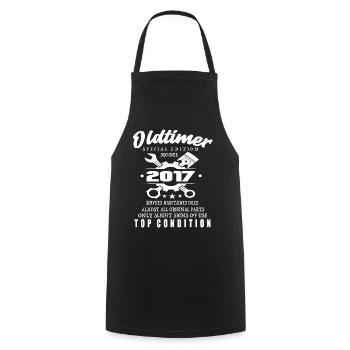 Oldtimer Special Edition Model 2017 Birthday - Cooking Apron - black - Front - AI Model Male 185 dark (185cm)