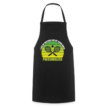 I like my matches like my tennis balls - Cooking Apron - black - Front - AI Model Male 185 dark (185cm)