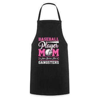 Baseballspieler-Mutter - Baseball - Kochschürze - Schwarz - Vorne - AI Model Male 185 dark (185cm)