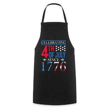 Celebrations for July 4th since 1776 Party for - Cooking Apron - black - Front - AI Model Male 185 dark (185cm)