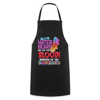 These Water Bears are out for Blood Water Bear - Cooking Apron - black - Front - AI Model Male 185 dark (185cm)